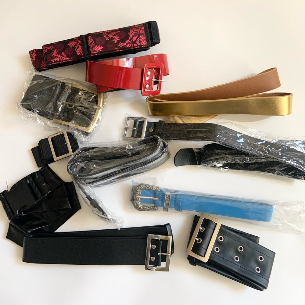 Bundle of Belts Women’s Costume Accessory Collection 11 Total